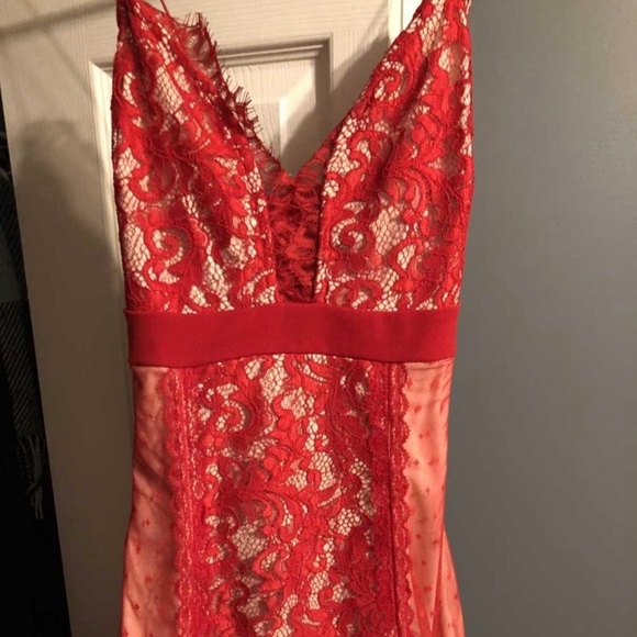 Red Lace Dress - Picture 4 of 4